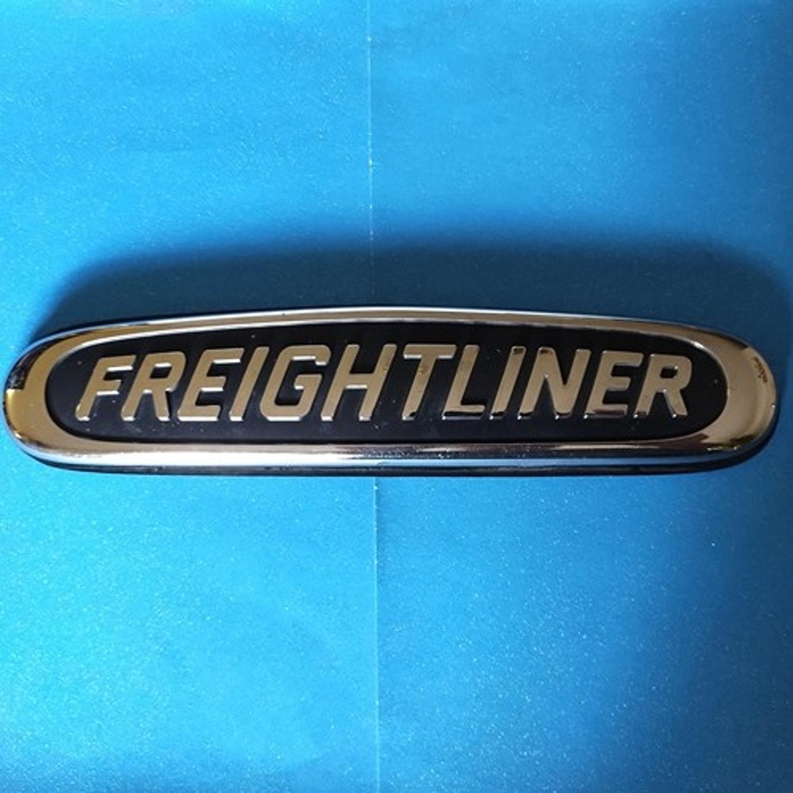 Freightliner chrome and black emblem