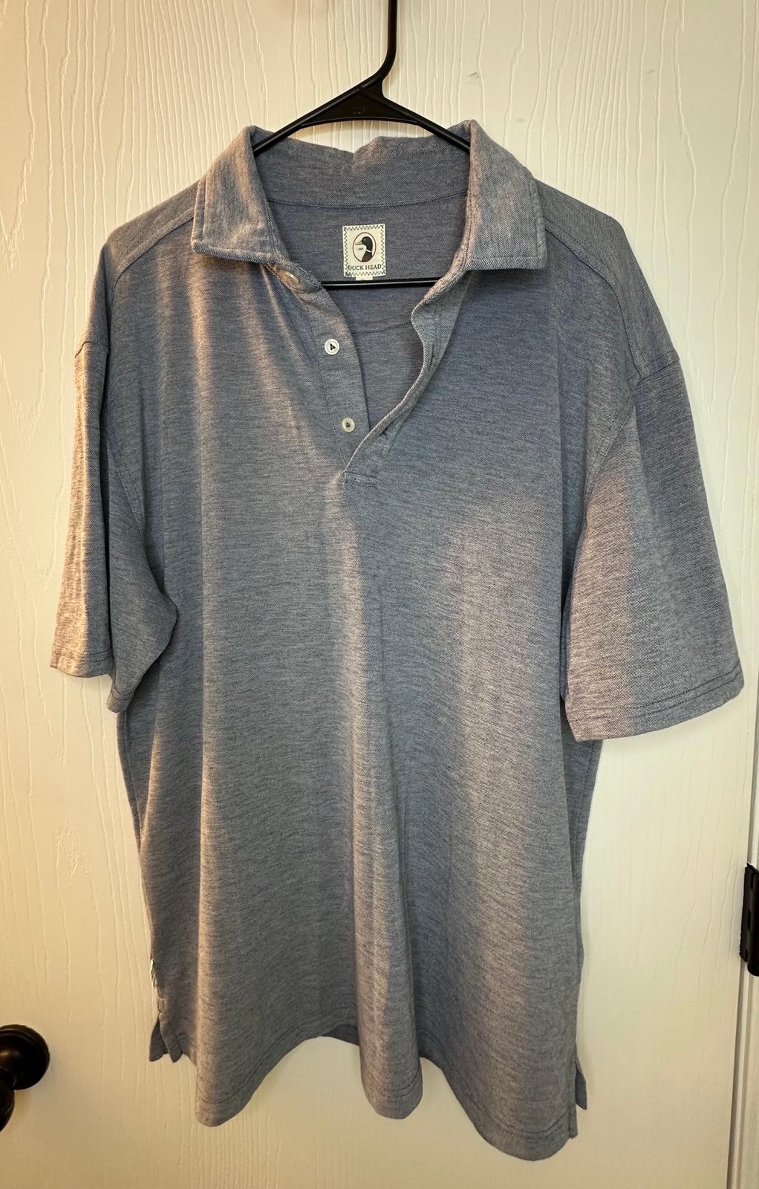 Duck Head Light Blue-Gray Short Sleeve Golf Casual Polo Men’s XL