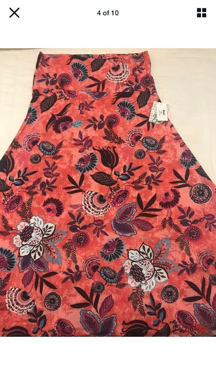 Pink/Red Paisley Floral Maxi Lularoe Small 6/8 Unicorn LLR New Magnolia