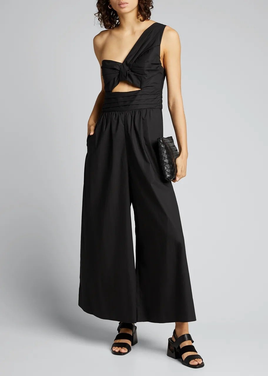 A.L.C. Athelia One Shoulder Jumpsuit ALC Black, 4