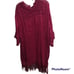 Isabel Marant Etoile Enery Cutout Fringe-Trimmed Dress red / burgandy medium