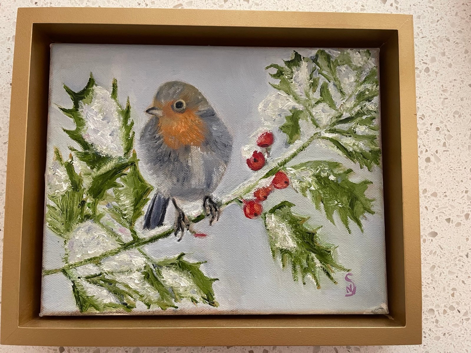 Winter scene oil painting signed catalogued