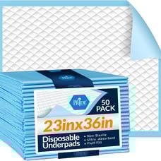 Disposable Underpads Incontinence Pads 23'' X 36'' (50-Count)