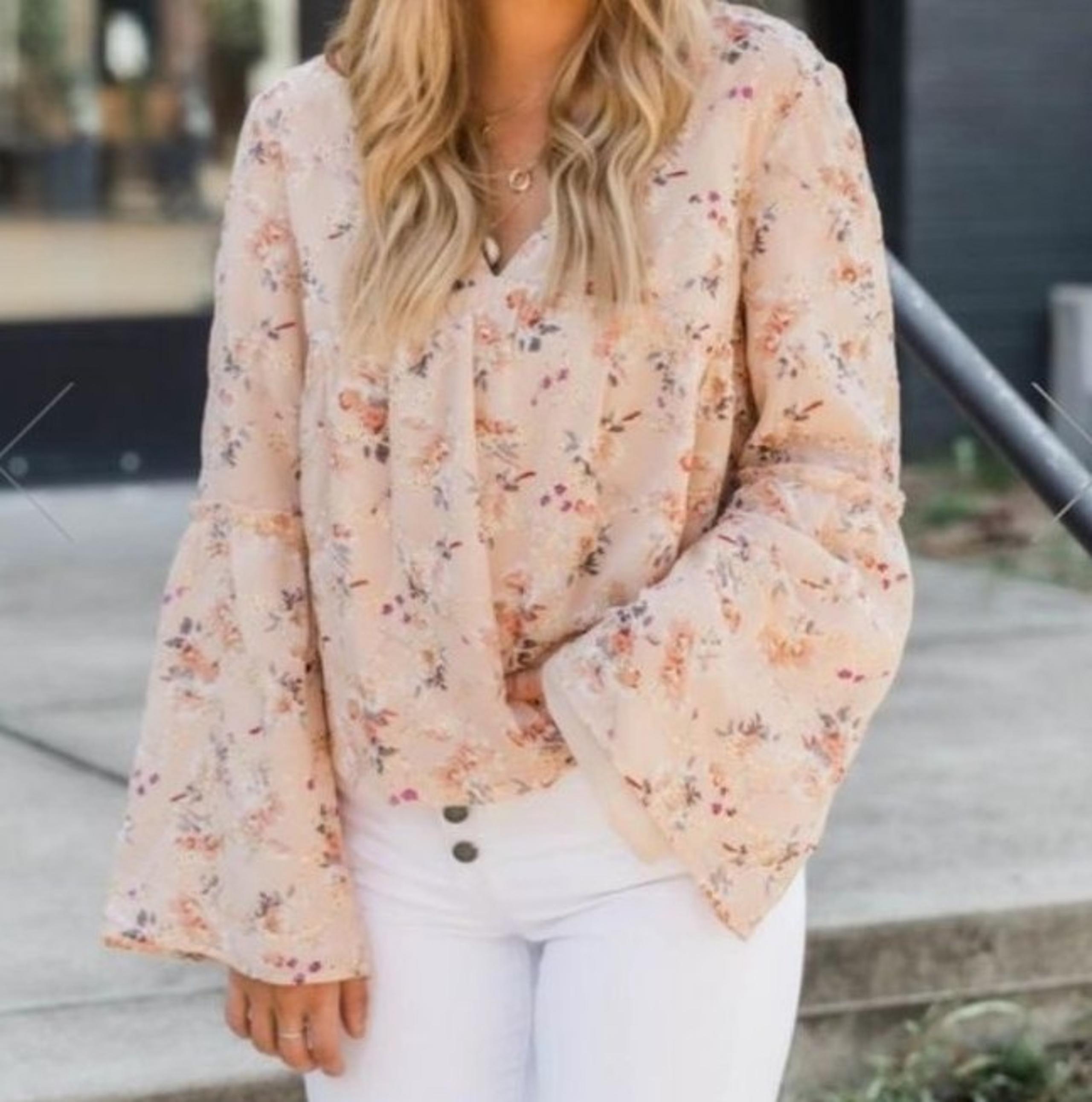 LIVING MY BEST STYLE X Pink Lily Floral Blouse