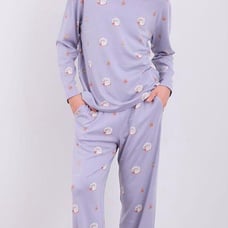 Gelato Pique Homme Bear Cake Print Pullover & Long Pants Set