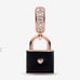 Love Padlock Dangle Charm