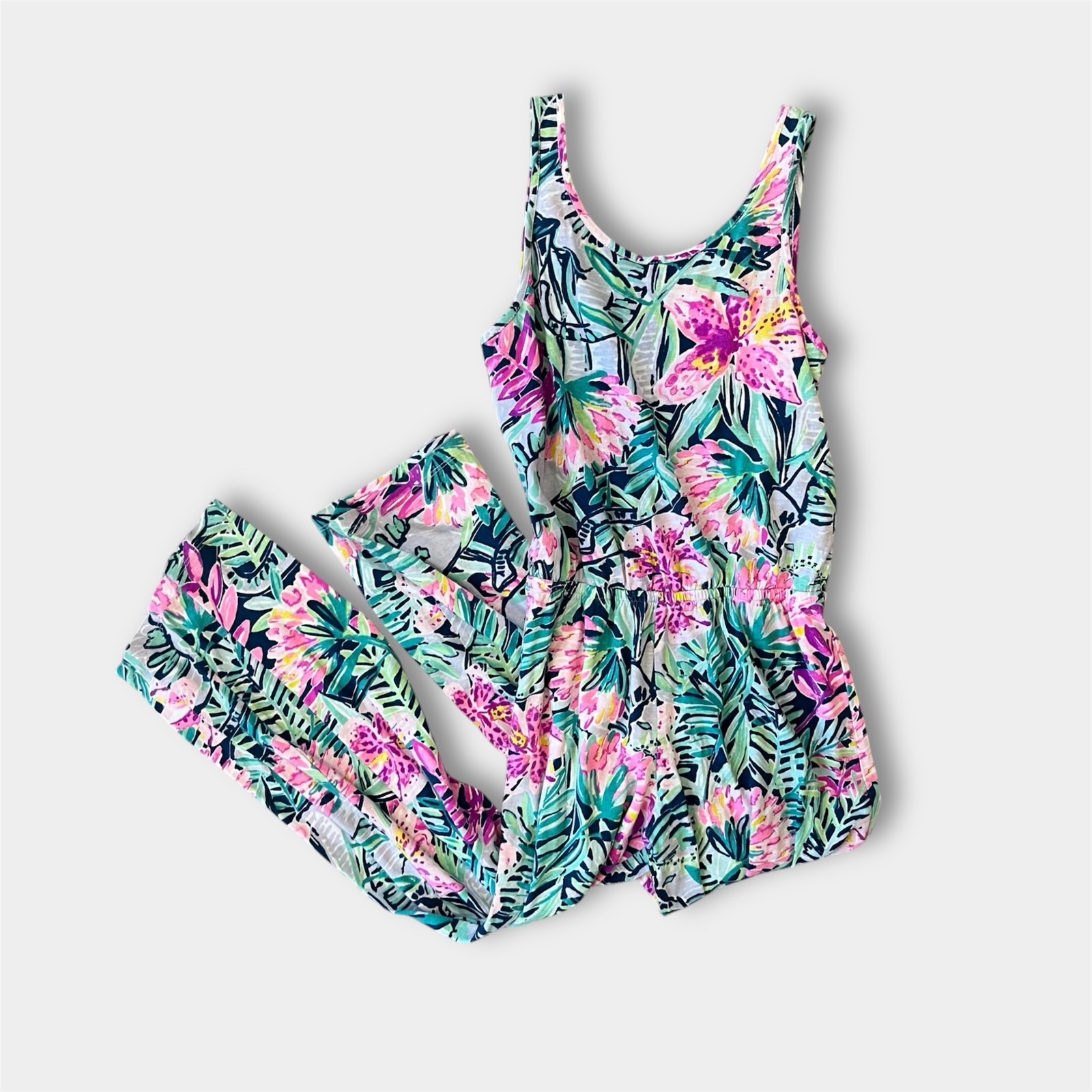 Lilly Pulitzer Mini Kori Jumpsuit Multi Slathouse Soiree L 8-10