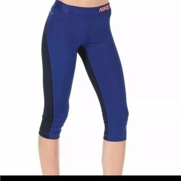 NIKE PRO Womens Training Capri/Tights-Blue [M] 589366-455