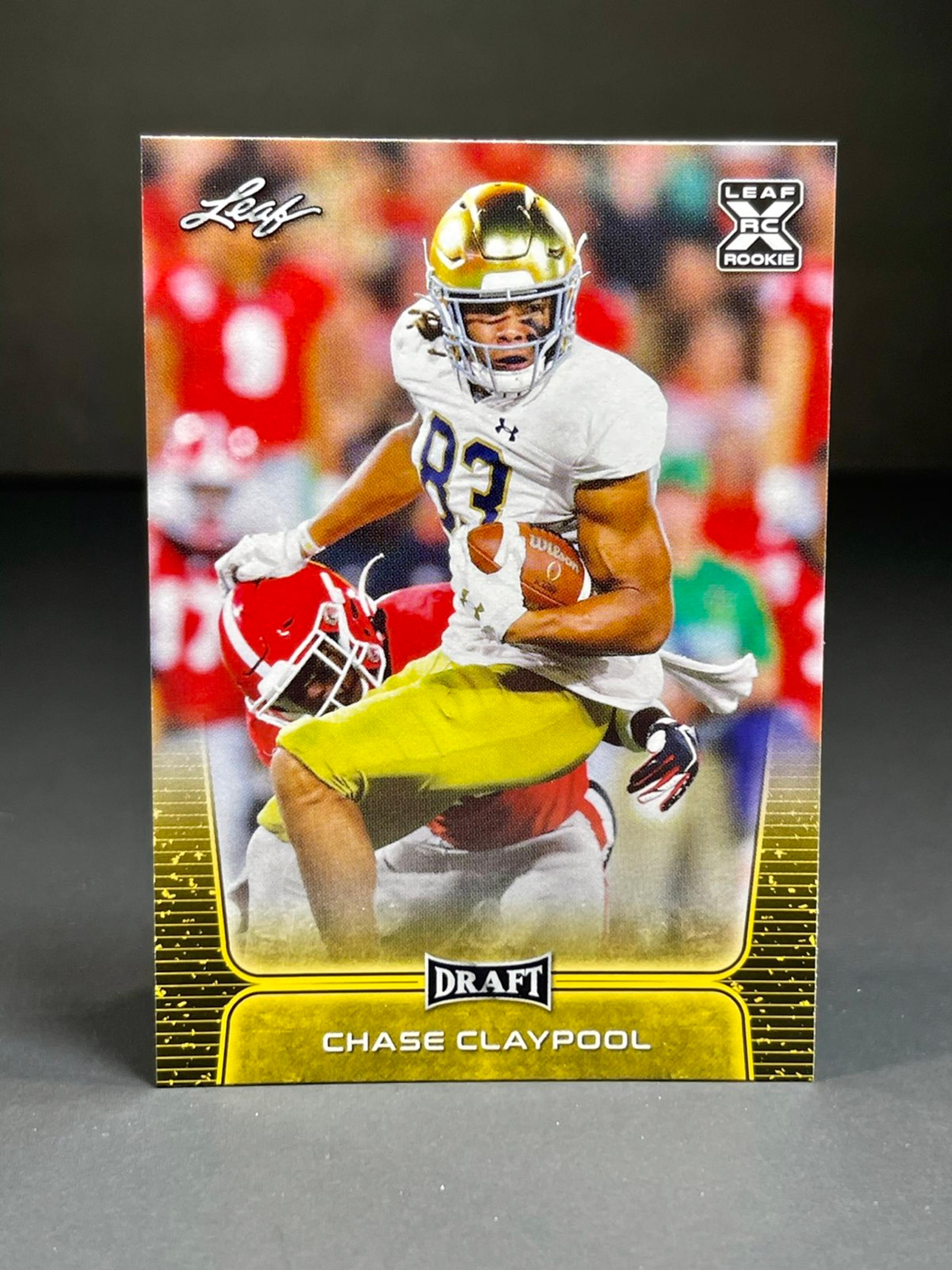 Chase Claypool 2020 Leaf Draft Gold RC #