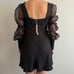 For Love & Lemons Gabrielle Puff Sleeve Mini Dress Black