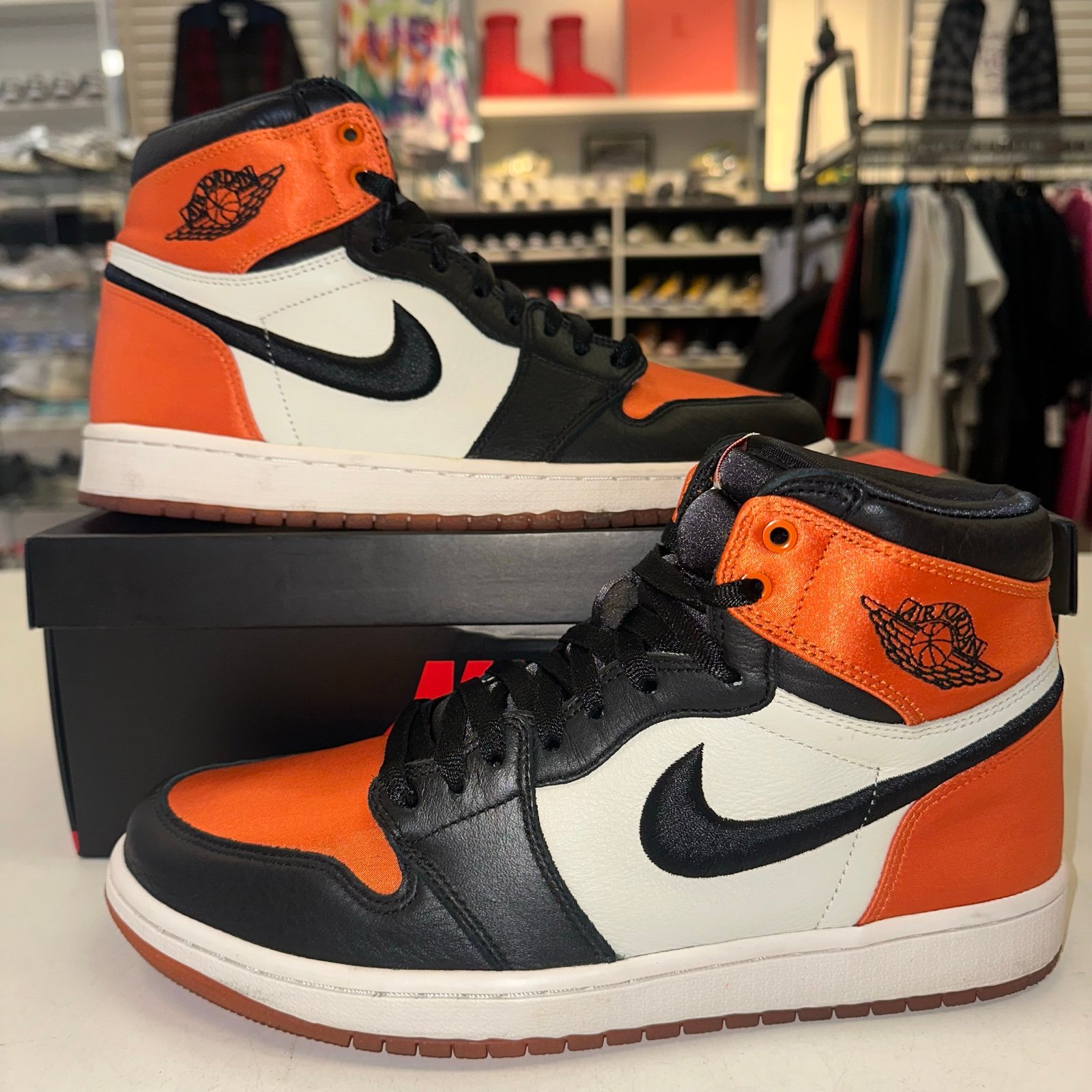 Size 10.5W (9M) - Air Jordan 1 Retro OG High Satin Shattered Backboard