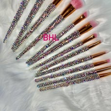 Makeup Bling Brushes Makeup Brush set bedazzled bling brushes handmade bling