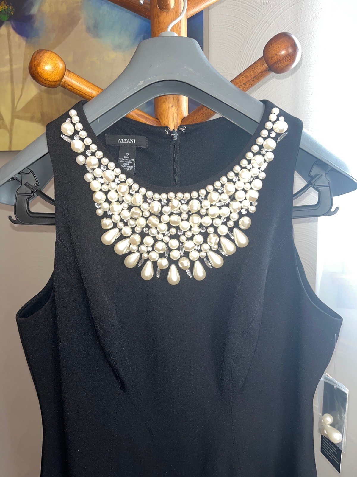 Alfani Prima Dec Embellished-Neck Sheath Dress NEW WITH TAGS