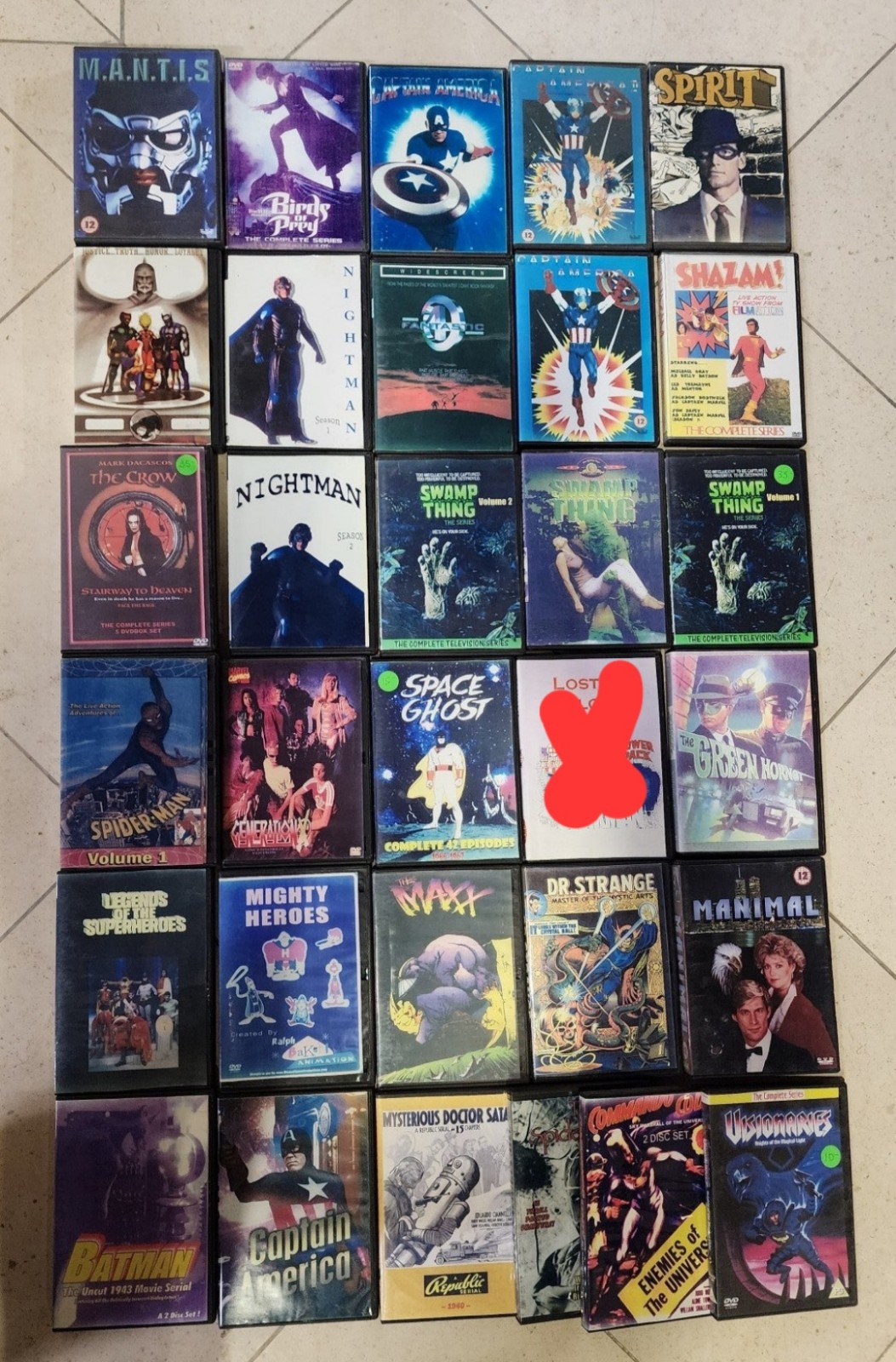Marvel DC Indy Super Hero DVD TV Show And Movie Lot of 31 Bootleg Editions HTF