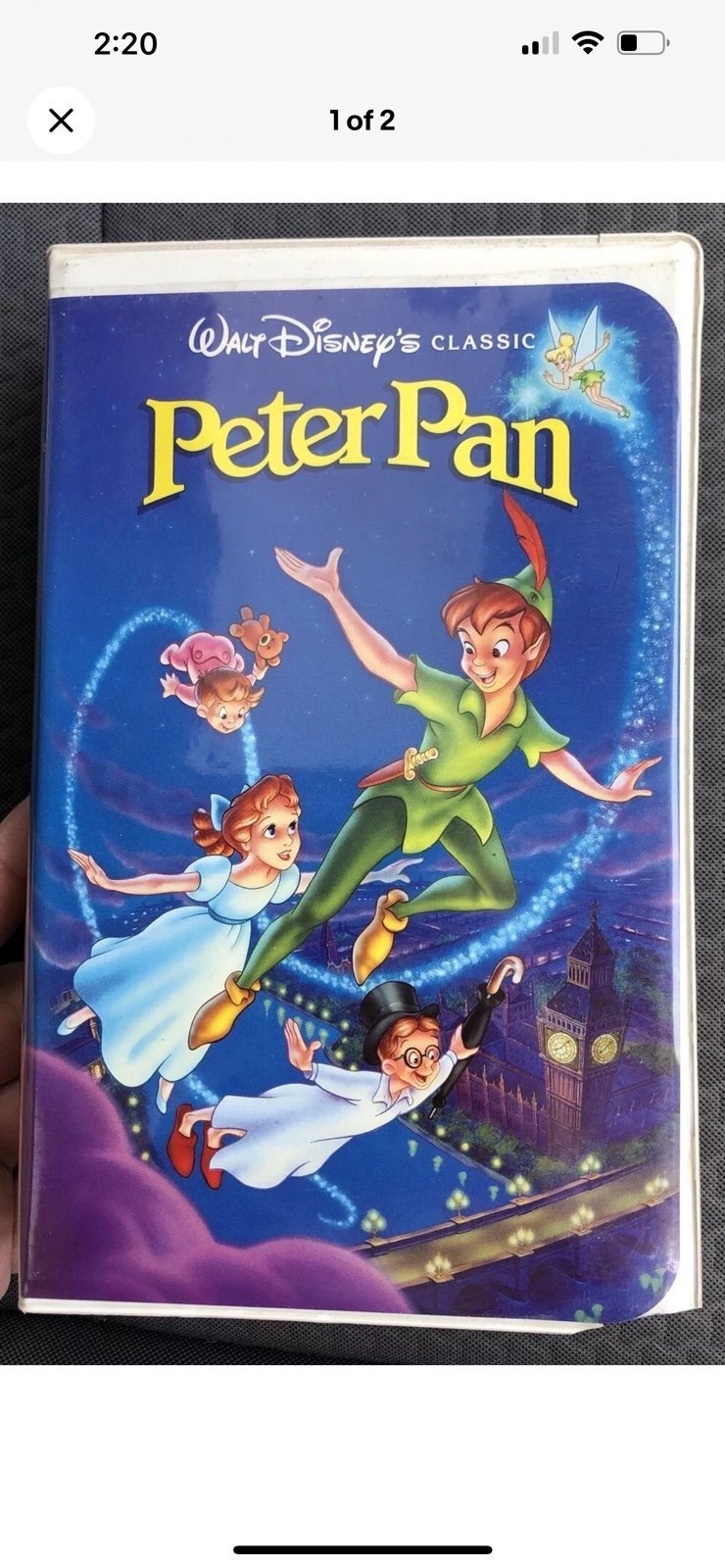 Peter Pan Disney Black Diamond Edition VHS