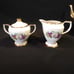 11 Pc. Tea For Two Violets on White Gold Trim Tea Set