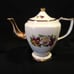 11 Pc. Tea For Two Violets on White Gold Trim Tea Set