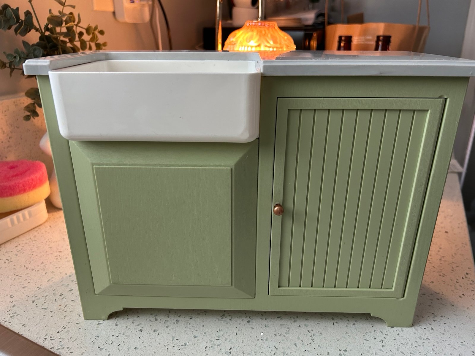 American doll Blaire farmhouse kitchen sink