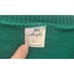 Vintage Ireland Embroidered Crest V Neck Sweater Made in Ireland Green