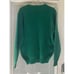 Vintage Ireland Embroidered Crest V Neck Sweater Made in Ireland Green