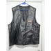 Harley Davidson Mens Vest L Black Leather Basic skins rider bar shield snap vtg