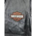Harley Davidson Mens Vest L Black Leather Basic skins rider bar shield snap vtg