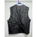 Harley Davidson Mens Vest L Black Leather Basic skins rider bar shield snap vtg