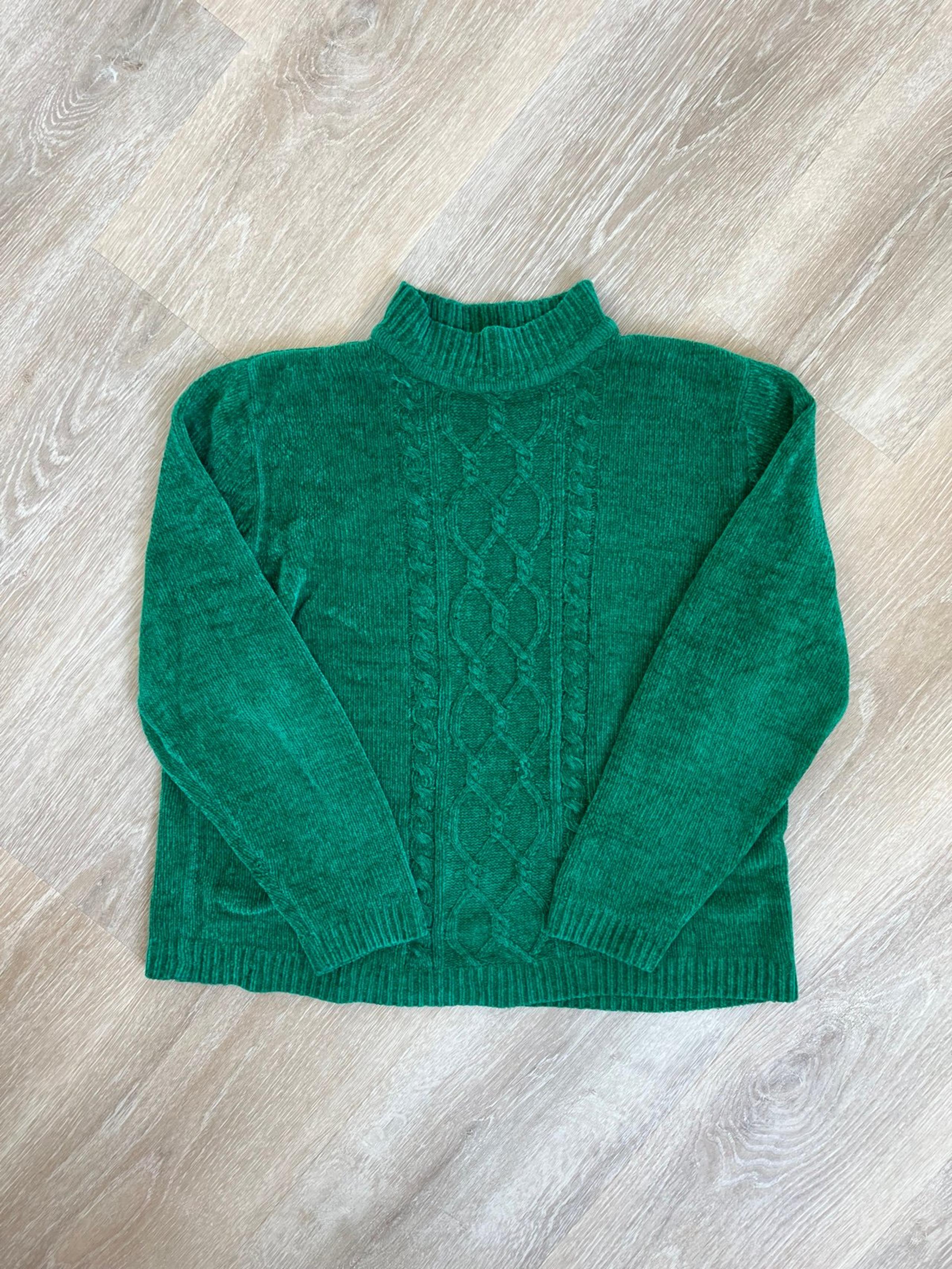 Vintage Alfred Dunner Bright Green Knit Sweater