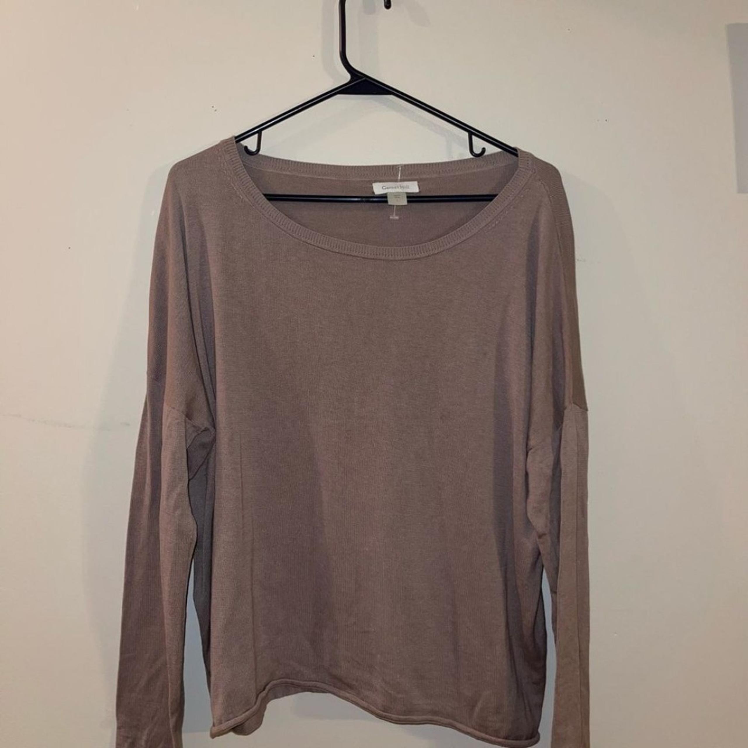 Garnet Hill Cotton/Silk Blend Pullover Sweater L