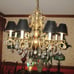 Set of 8 vintage black vinyl reptile embossed clip on chandelier shades