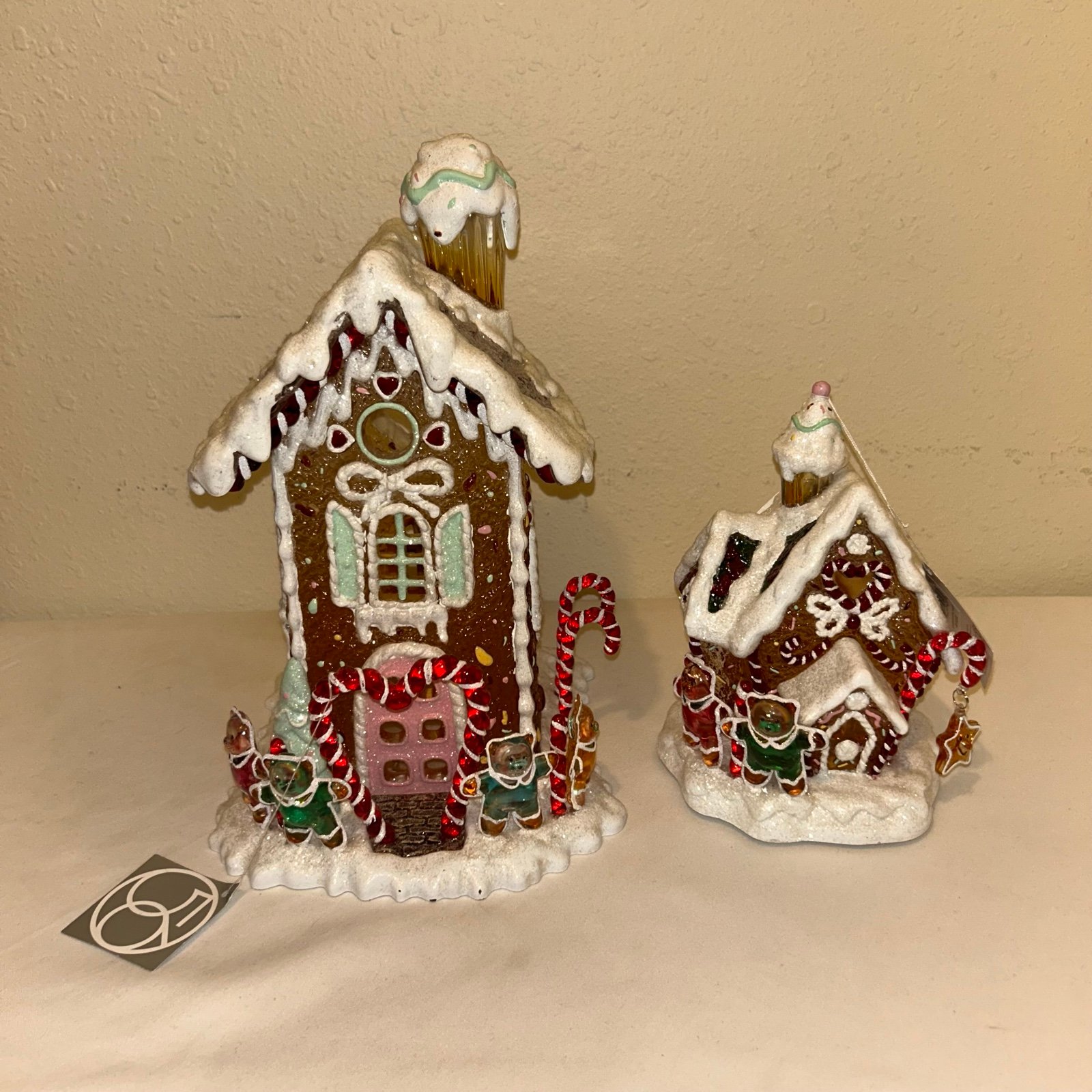 2 Department 56 Gingerbread Houses. New