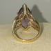10k large marque shaped Amethyst yg ring
