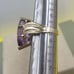 10k large marque shaped Amethyst yg ring