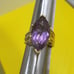10k large marque shaped Amethyst yg ring