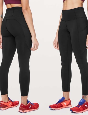 Lululemon Fast & Free 7/8 Tight II Sz 6 *Non-Reflective Nulux 25 In Black