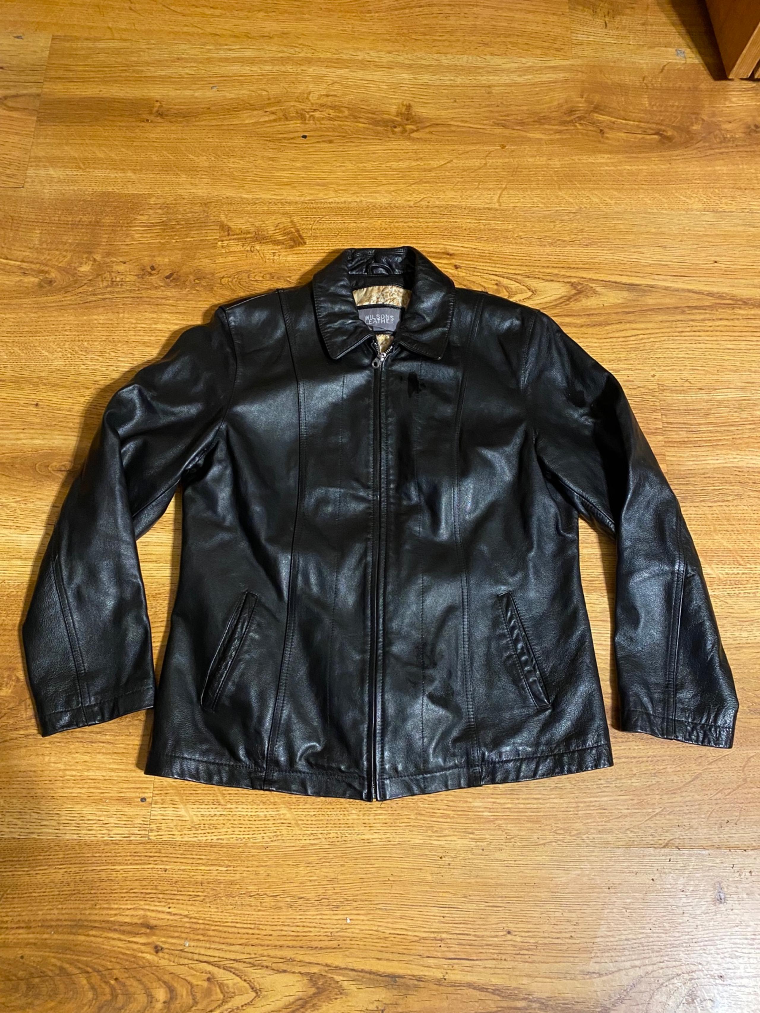Wilsons Leather Jacket Black Women’s Size Large Lined