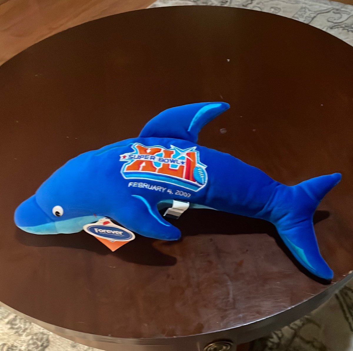 Super Bowl XLI Plush Team Bean Dolphin South Florida Stadium NFL