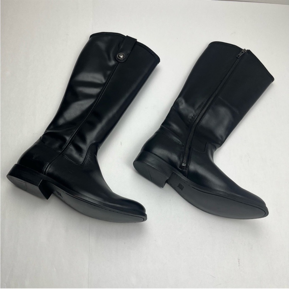 Frye Melissa Inside Zip Riding Boots Black Leather Style# 3470412 Size 6.5 B