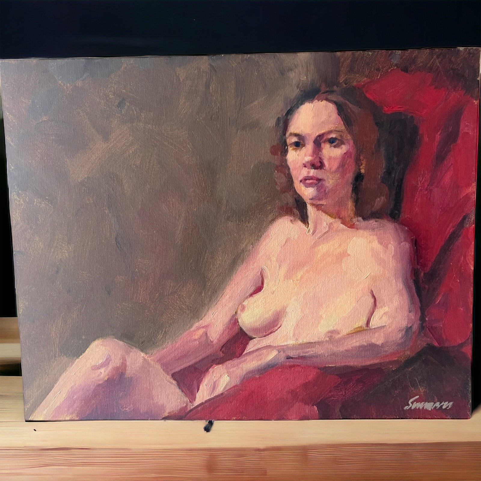 Nude oil painting