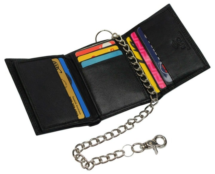 Men's RFID Blocking Premium Leather Classic Trifold Wallet Swiss Marshall