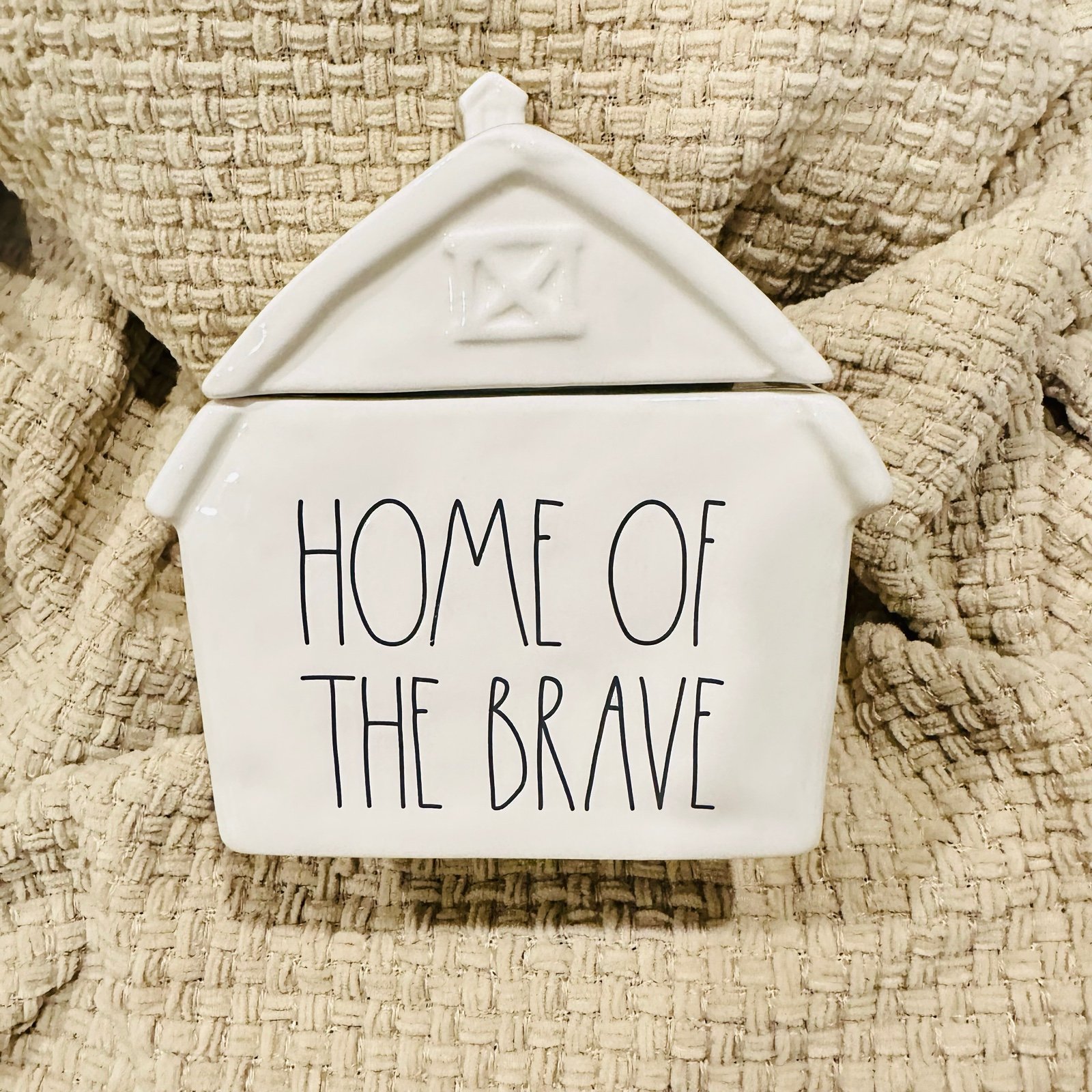 Rae Dunn Home of the Brave Canister Farmhouse for 4th of July