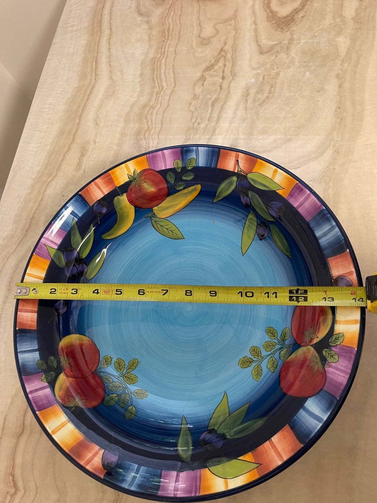 Peas in a Pod  By Laurie Gates  Gates Ware Pasta Serving Bowl  14 Inches Wide