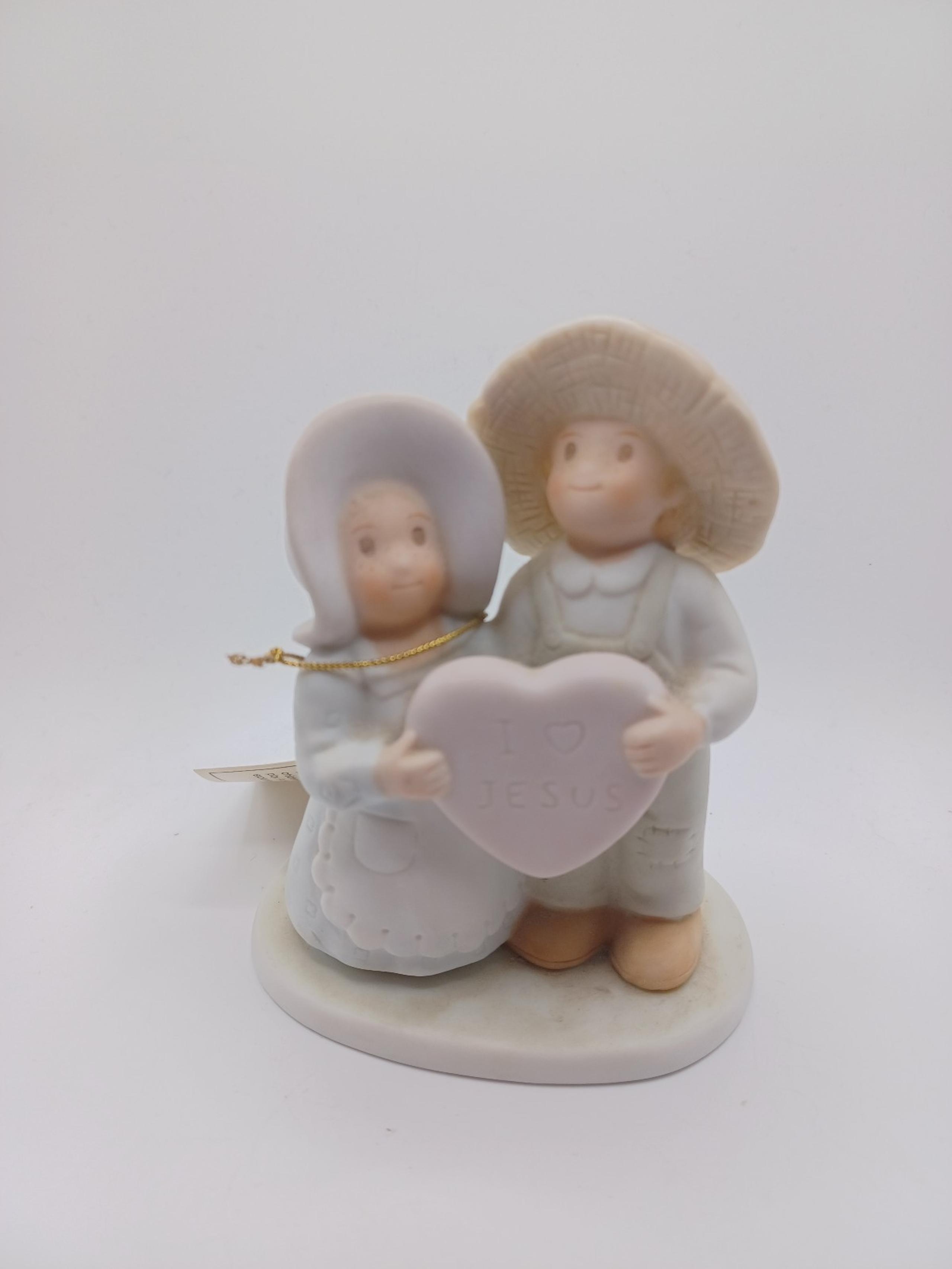 VINTAGE 1994 Home Interior & Gifts " I Love Jesus " Decoration Figurine 3.5" x 4