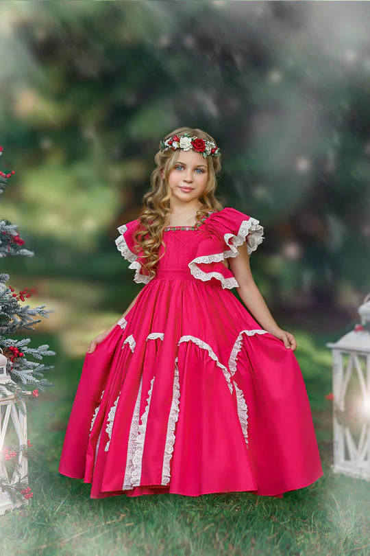 Dollcake Red Bells Frock, size 8 (2 available)