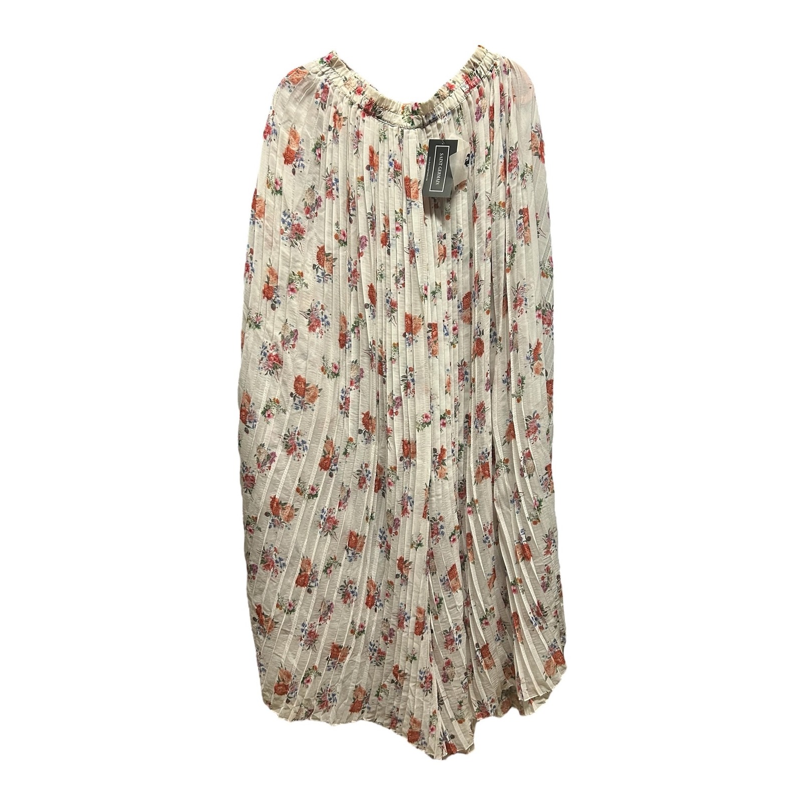 Sinesia Karol Floral Pleated Wide Leg Palazzo Pants Flowy Boho Size S