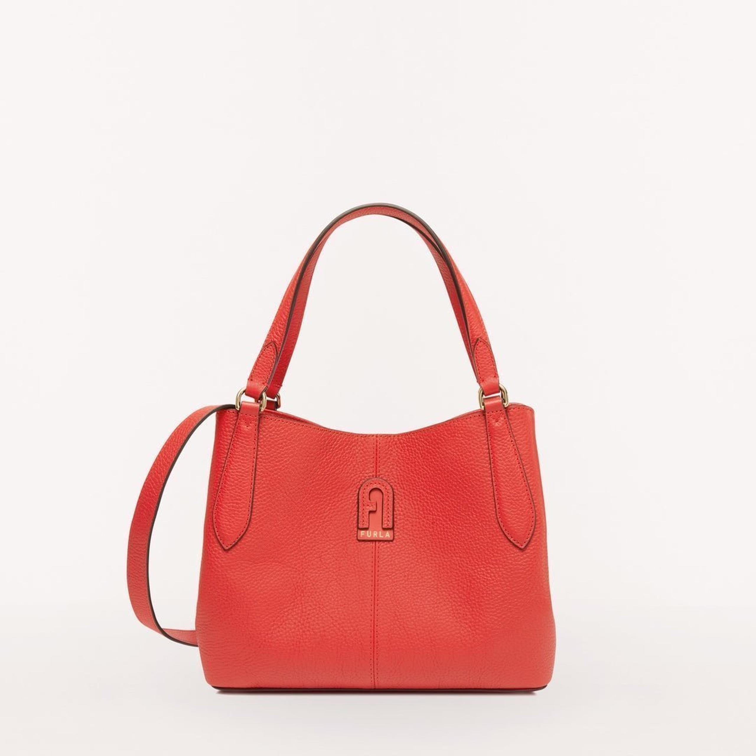NWT FURLA Dafne Hobo S Shoulder Crossbody Bag Red