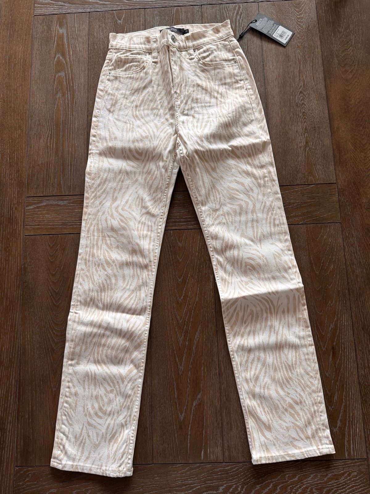 Hudson Jeans Beige Animal Print Denim