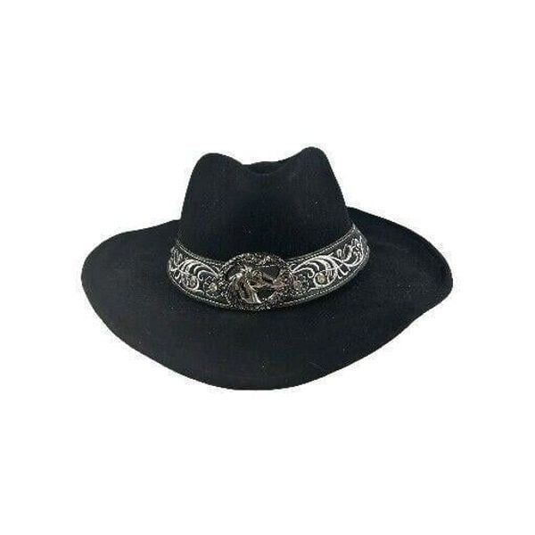 Montana West Fur Felt Cowboy Hat Size 6 3/4-7/8 Embroidered Western Cowgirl Hats