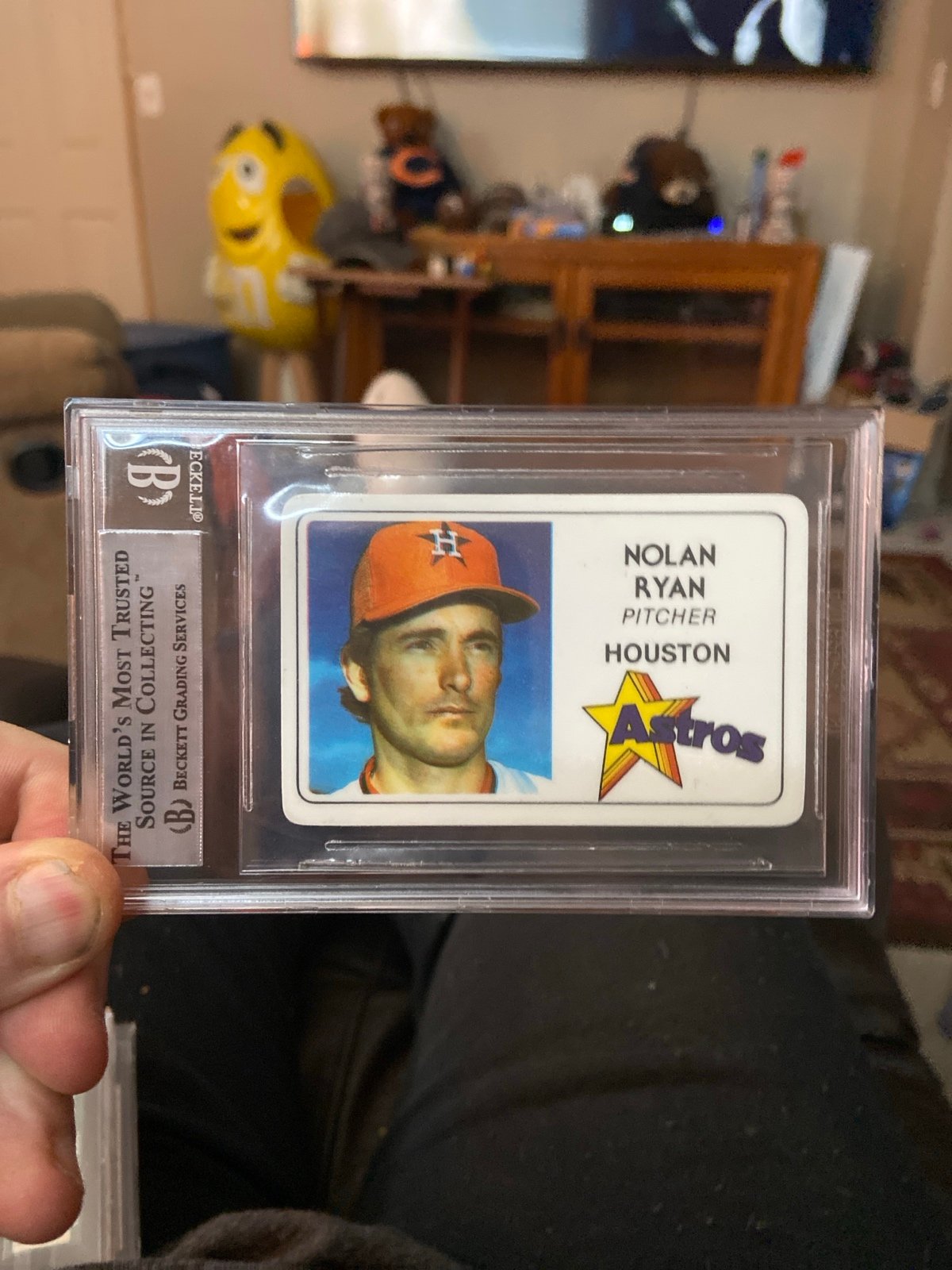 1981 Perma, graphic credit card, Nolan, Ryan, authentic autograph