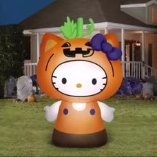 Hello Kitty Pumpkin Suit Airblown Halloween Lawn Inflatable 5 Ft NEW